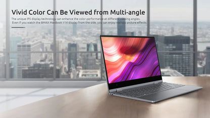 BMAX Y14 Laptop 14 inch Notebook Windows 11 16GB RAM LPDDR5 512GB SSD 1920*1080 IPS Intel N100 laptops Computer type-c