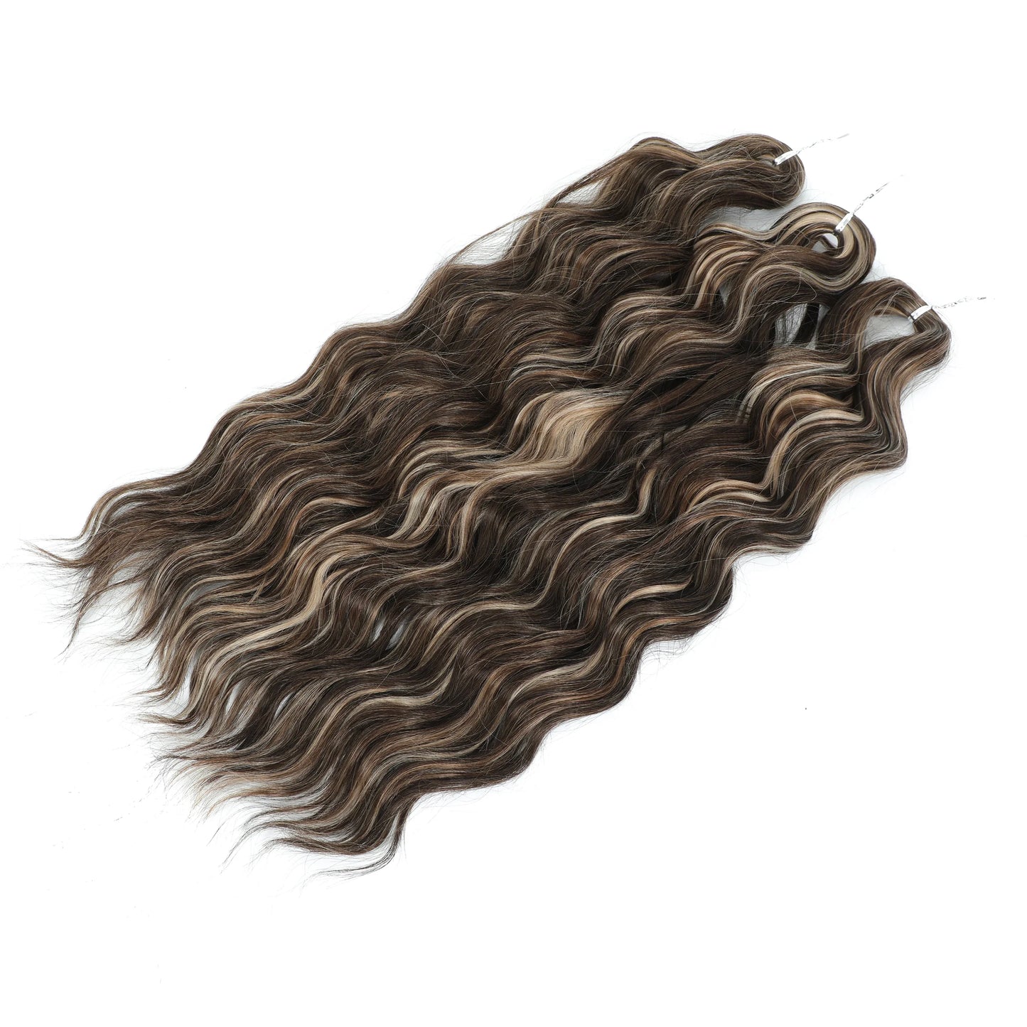 24Inch Crochet Hair Synthetic Braiding Hair Extensions Water Wave Ombre Rainbow color Fake Hair ANNA Deep Wave Curly Hair