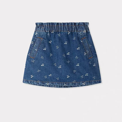 Per-sale 2025 Autumn Winter BP Girls Embroidered Denim Skirt Boys Denim Jacket Kids Dresses for Girls Boy Pant Cherry Cowboy Set
