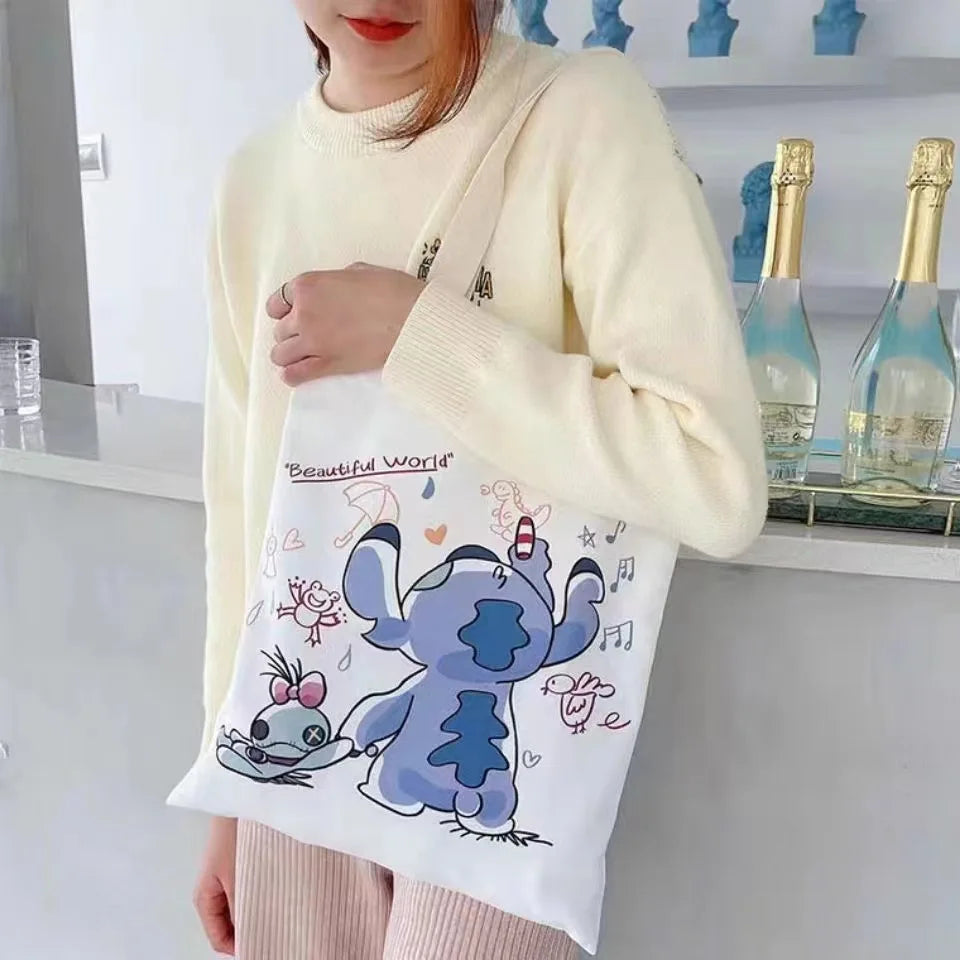2025 Fashion Women Stitch Bag Crossbody Bag STITCH Cartoon Peripheral Cute Canvas Large Capacity Shoulder Bag Baby Same Style