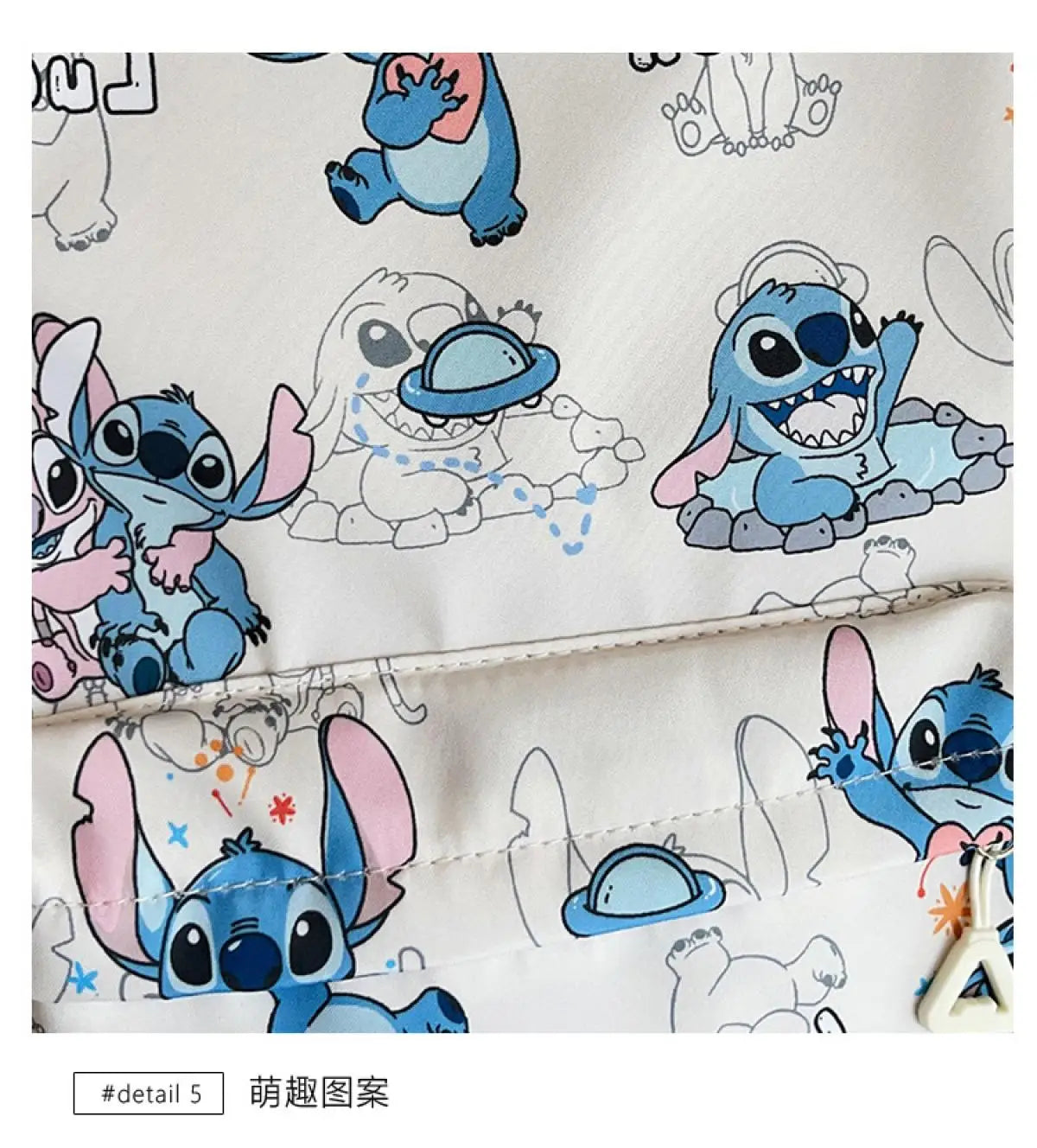 Cartoon Stitch Print Backpack Spacious Lightweight Travel Bag Waterproof School Backpack for College Students Teens Boys Girls