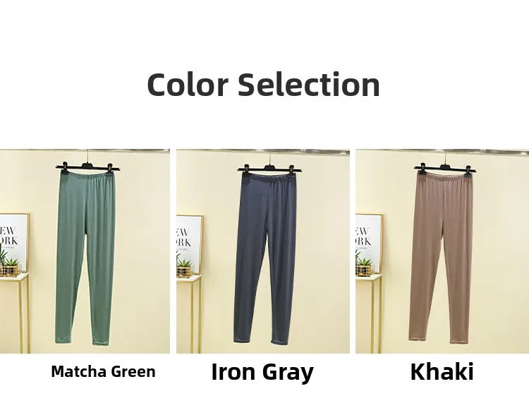 Leggings ajustés taille haute en modal, fins et élastiques, pour le printemps et l'automne, sous-vêtements, vêtements d'intérieur, pantalons longs grande taille