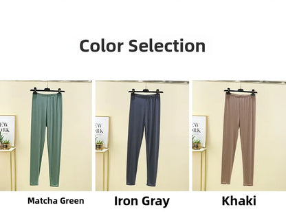 Leggings ajustés taille haute en modal, fins et élastiques, pour le printemps et l'automne, sous-vêtements, vêtements d'intérieur, pantalons longs grande taille