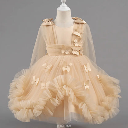 Robe de soirée 2025, robe de princesse pour filles, tenue de concours de fleurs, piano, Recital, anniversaire, mariage, jupe de ballerine, occasion formelle