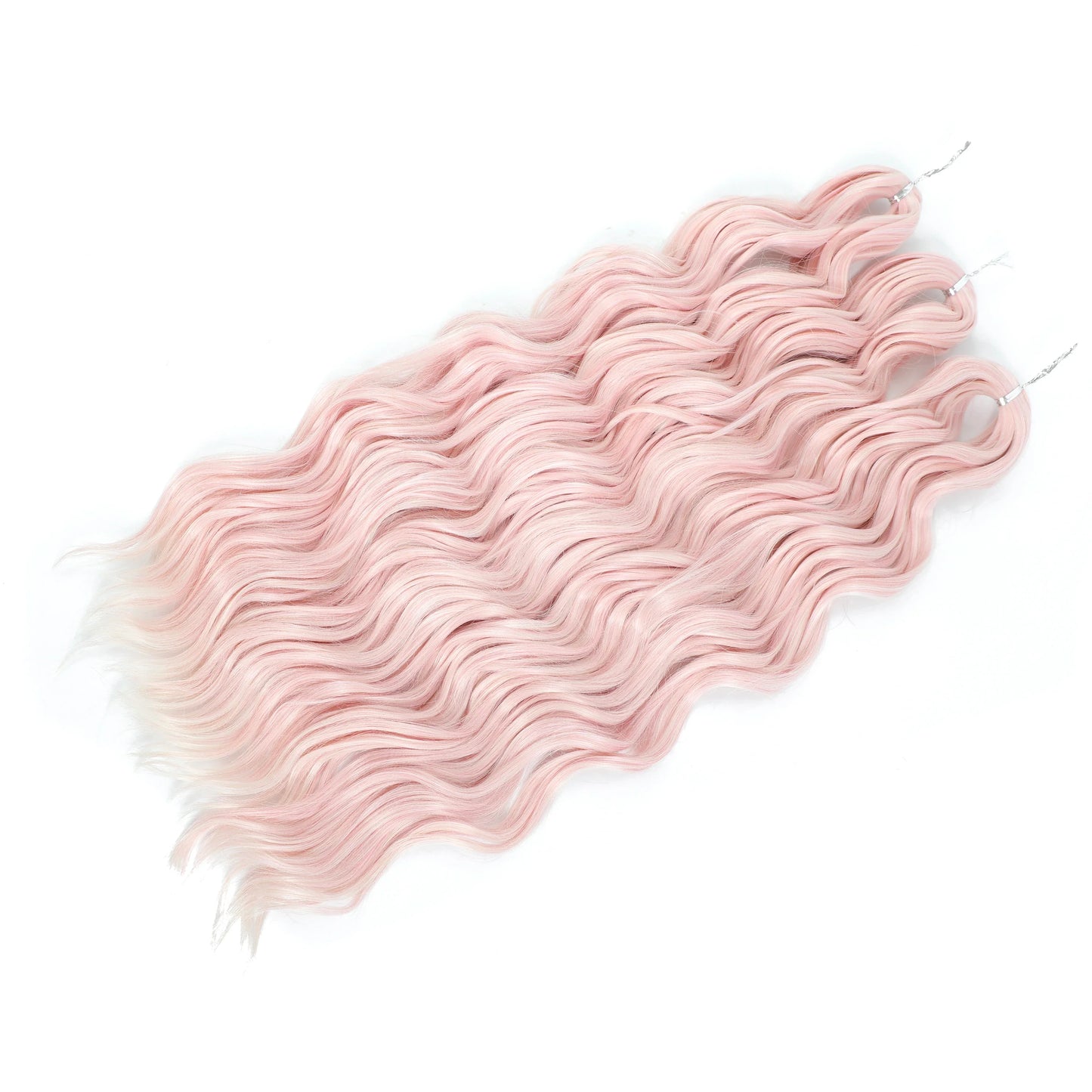 24Inch Crochet Hair Synthetic Braiding Hair Extensions Water Wave Ombre Rainbow color Fake Hair ANNA Deep Wave Curly Hair