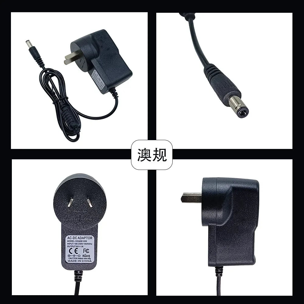 Adaptateur d'alimentation pour pédale de guitare, 9V DC 1A, anneau magnétique à faible bruit, prise US EU UK AU, 3 voies, 4 voies, 5 voies, 6 voies, 8 voies