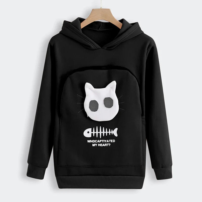 Cat Lovers Hoodie Winter Hoodies Sweatshirt Man Women Animal Cuddle Pouch Hood Pullover Carry Dog Cat Breathable Sweatshirts Hot
