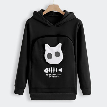 Cat Lovers Hoodie Winter Hoodies Sweatshirt Man Women Animal Cuddle Pouch Hood Pullover Carry Dog Cat Breathable Sweatshirts Hot