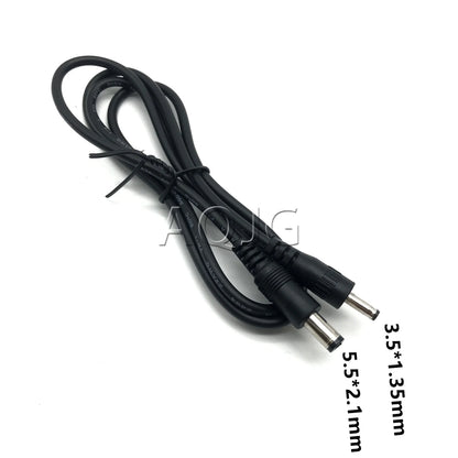 DC Power 5.5 x 2.1mm Male to 5.5*2.5mm 3.5*1.35mm 4.0*1.7mm Male Plug Cable 1M All copper 18AWG  10A Monitoring power cable