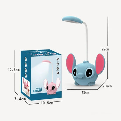 Lampe de bureau Led Lilo & Stitch, avec taille-crayon, pliable, mignonne, veilleuse de bureau, Recharge Usb, cadeau