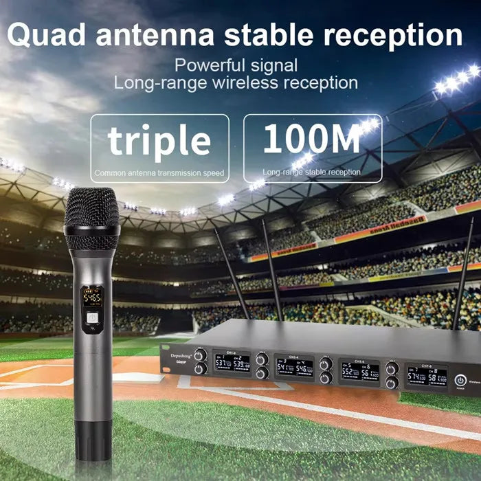 550-587mhz K-25R 8 channels outdoor uhf  karaoke singing performance sound system wireless microphone system professional