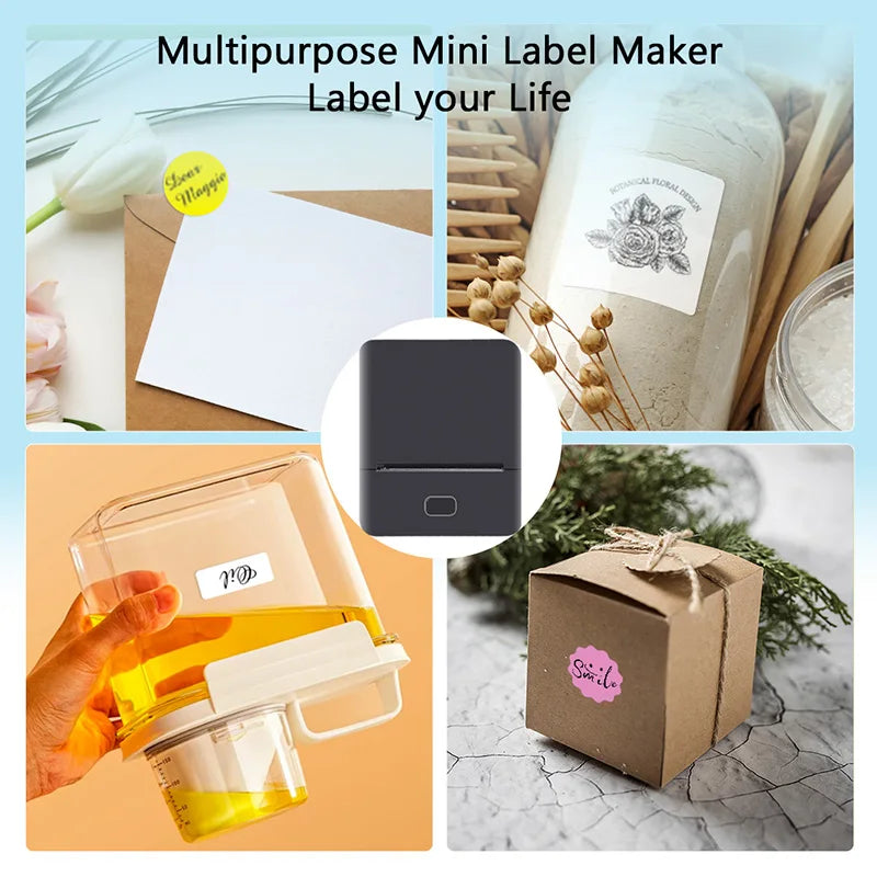 SINMARK SK20 Portable Thermal Printer With Labels Mini Bluetooth Sticker Marker Self-adhesive Label Printer Photo Printer Gift