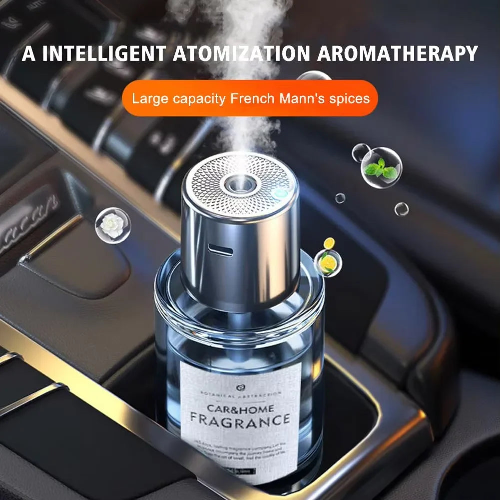 Car Mounted Intelligent Fragrance Spray Perfume Essential Diffuser Oil Portable Fragrance Car Humidifier Bedside Accessorie