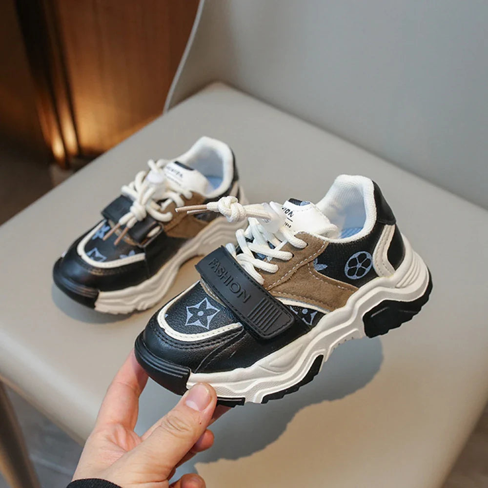 Chaussures de sport pour enfants garçons et filles automne nouvelles chaussures de tennis rétro moyennes et grandes, chaussures décontractées à carreaux pour étudiants