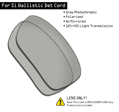 SmartVLT Polarized Replacement Lenses for Oakley Si Ballistic Det Cord OO9253 - 61mm Sunglasses - Multiple Options