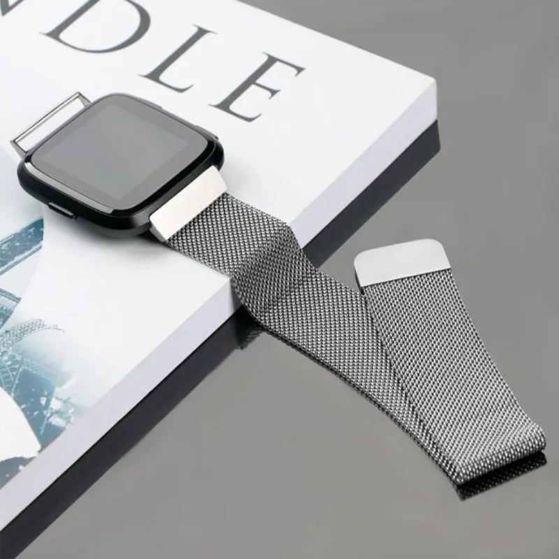 Bracelet en métal pour Fitbit Versa 2 3 4 Lite Sense Band Wrist Milanese Sense 2 Bracelet de rechange à boucle magnétique Fitbit Watchband