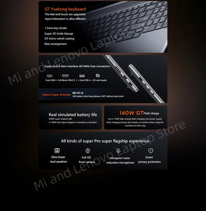 Lenovo Xiaoxin Pro 16 2025 GT AI 7 H 350/AI 9 H 365 16 pouces 32 Go 1 To 2.8K 120Hz OLED Gris