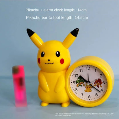Pikachu alarm clock for children primary and middle school students Pokemon clock bedroom bedside desktop Pikachu clock