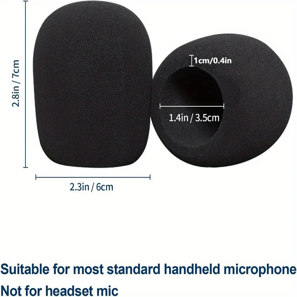 6pcs/pack New Style Microphone Cover - Foam Mic Covers Windscreen Suitable for Most Standard Handheld Microphone