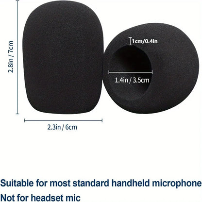 6pcs/pack New Style Microphone Cover - Foam Mic Covers Windscreen Suitable for Most Standard Handheld Microphone