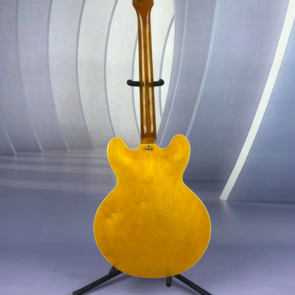 Guitare électrique jaune à corps semi-creux, pont fixe, expédié depuis les états-unis