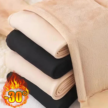 Leggings d'hiver femmes épais velours chaud Leggings femmes Stretch taille haute prévenir le froid Super chaud pantalon