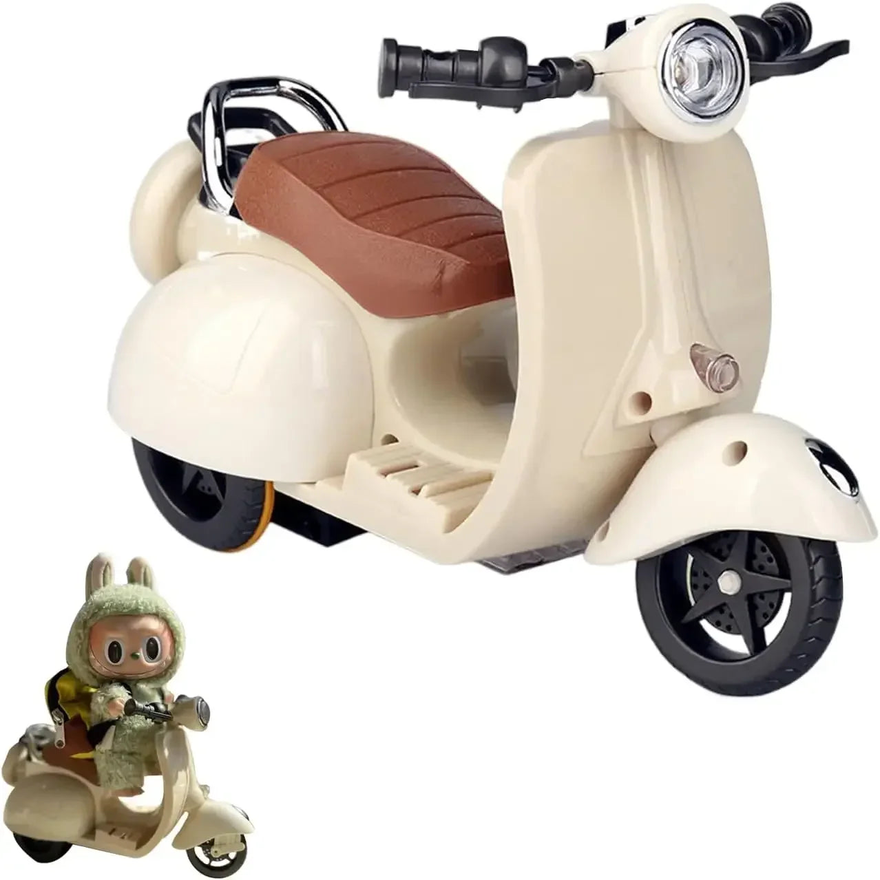 Labubu Accessories Labubu Have A Seat Toy - Labubu Scooter with LED Lights & Music Cute Desk Decor for Labubu Doll Collectors