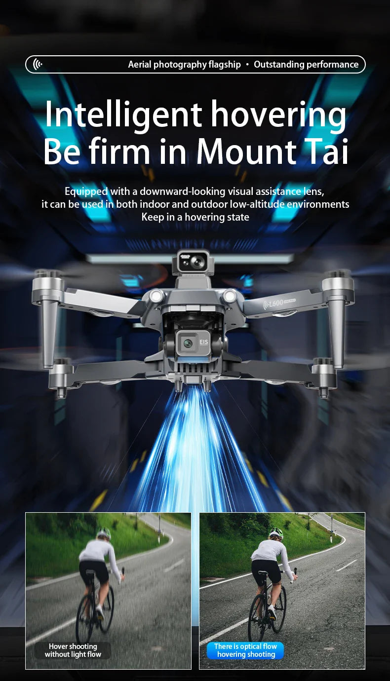 Drone professionnel L600-1 Pro MAX 4K avec caméra HD, GPS à cardan 3 axes, 360 °   Jouets pour évitement d'obstacles 5G WIFI RC Quadcopter