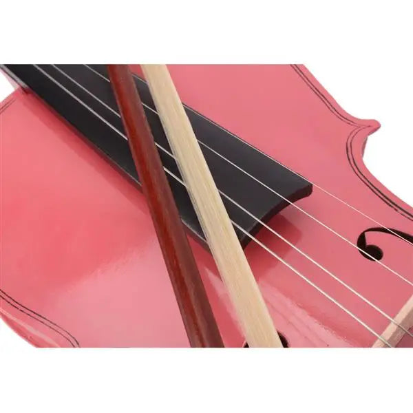 Nouveau Violon acoustique 1/4 avec étui, colophane rose