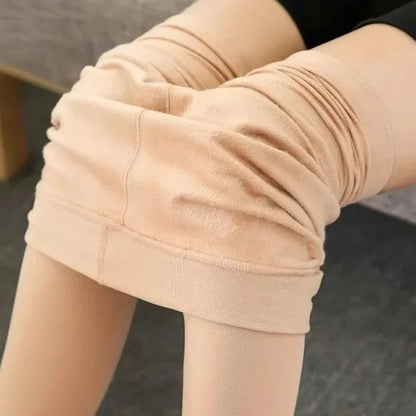 Leggings décontractés en velours pour femmes, collants polaires, pantalons skinny, pantalons chauds pour dames, haute élasticité, ogo, hiver