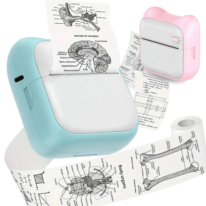 1PC Portable Thermal Printer Efficiently and Quickly Mini Printer Inkless Pocket Photo Printer for Study Notes Pictures DIY