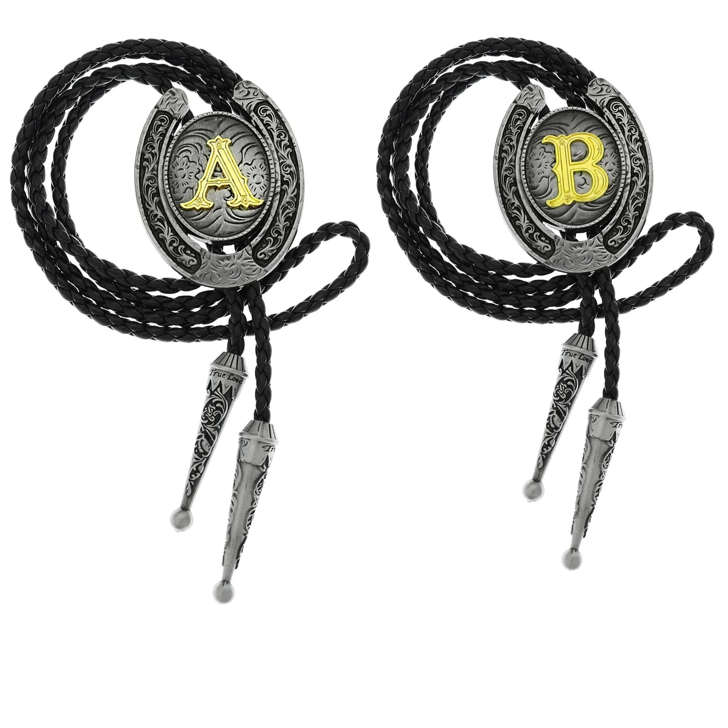 RechicGu-26 lettres Bolo pour homme, style western, cow-boy, cow-girl, cravate en cuir, collier rodéo, bijoux cadeaux, Dropshipping