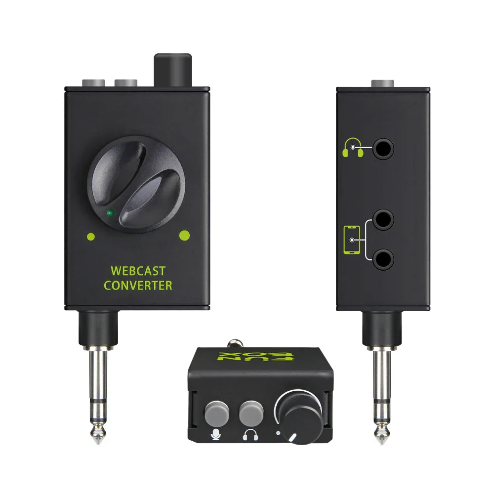 IKGE DJ Console Mixer, Live Streaming Adapter, output device supports smartphones, laptops, PCs, etc., for Karaoke, Recording