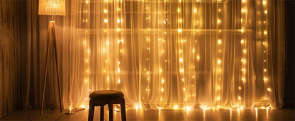 220V LED Curtain Light, Holiday Curtain String Light, Indoor and Outdoor, Christmas Decoration, Fairy Lights