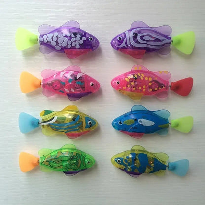 Jouet pour chat LED inductif interactif natation Robot poisson jouets brillant électrique poissons stimuler chaton chasse Instinct produits pour animaux de compagnie