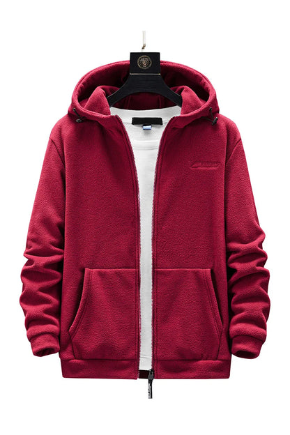 Plus Size L-8XL Men's Fleece Sweater Outdoor 2023 Autumn Polar Fleece Cardigan hooded Outside Zip Hoodies Sweatshirts Coat