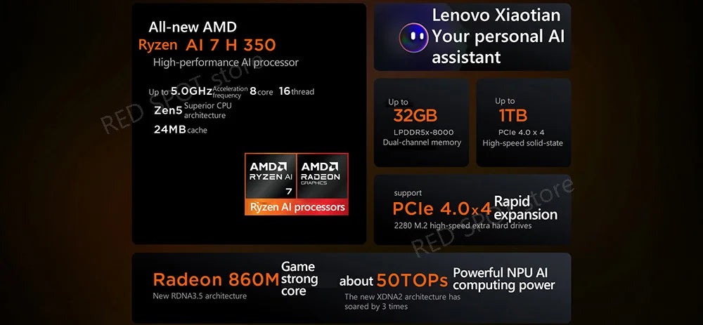 [World premiere]Lenovo Xiaoxin pro14 GT AI 2025 R7 350/R9 365 860M 32G+1TB SSD 14'' 2800*1800 120Hz OLED