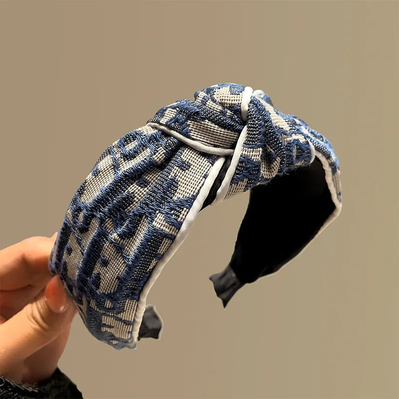 Bandeau rétro en tissu coloré style cow-boy, serre-tête avec crâne, bandeau de coiffure extérieur polyvalent et simple, nouvelle pince à cheveux élégante et tempéramentale