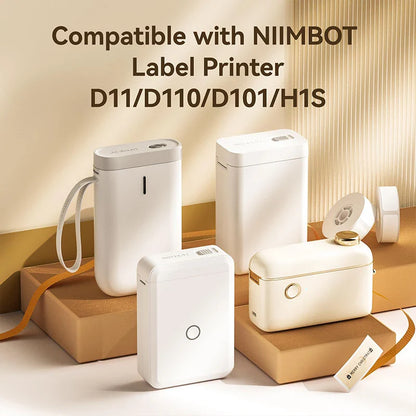 Niimbot White/Cable/Round/Transparent Thermal Label Adhesive Sticker Waterproof UV Paper For D11 D110 Mini Printer Label Maker