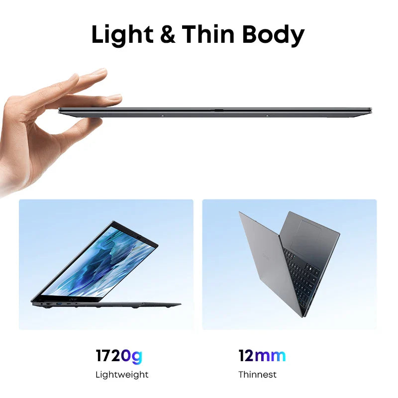 CHUWI GemiBook Plus Laptop Intel N100 Graphics for 12th Gen 15.6" 1920*1080P 16GB RAM 512GB SSD With Cooling Fan Windows 11