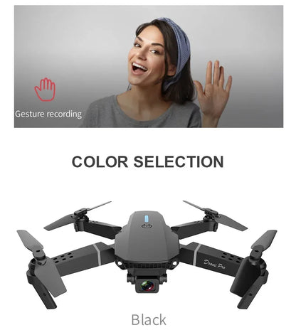 Drone FPV WiFi E88 Pro 2025 – Caméra simple/double 4K/1080P, HD grand angle, maintien d'altitude, jouet d'hélicoptère RC quadrirotor pliable