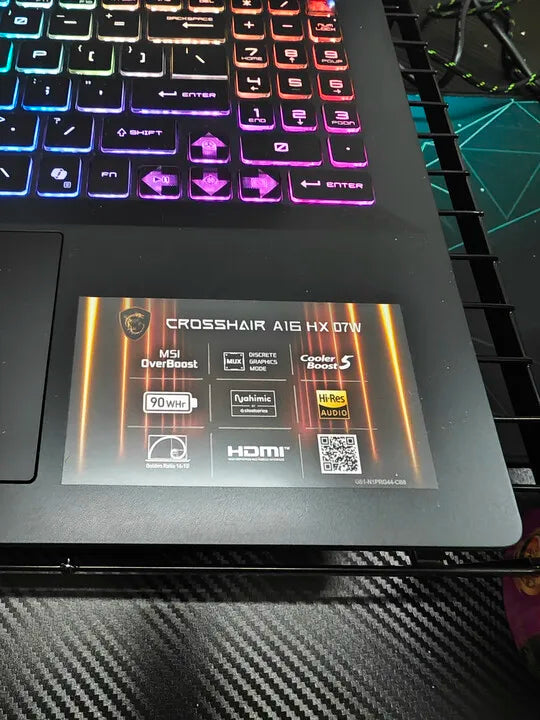 Ordinateur portable de jeu MSI Crosshair A16 HX 2025 – Écran IPS QHD 2.5K 240Hz de 16 pouces, Netbook AMD Ryzen R9-7945HX, 32 Go, 2 To, RTX5060
