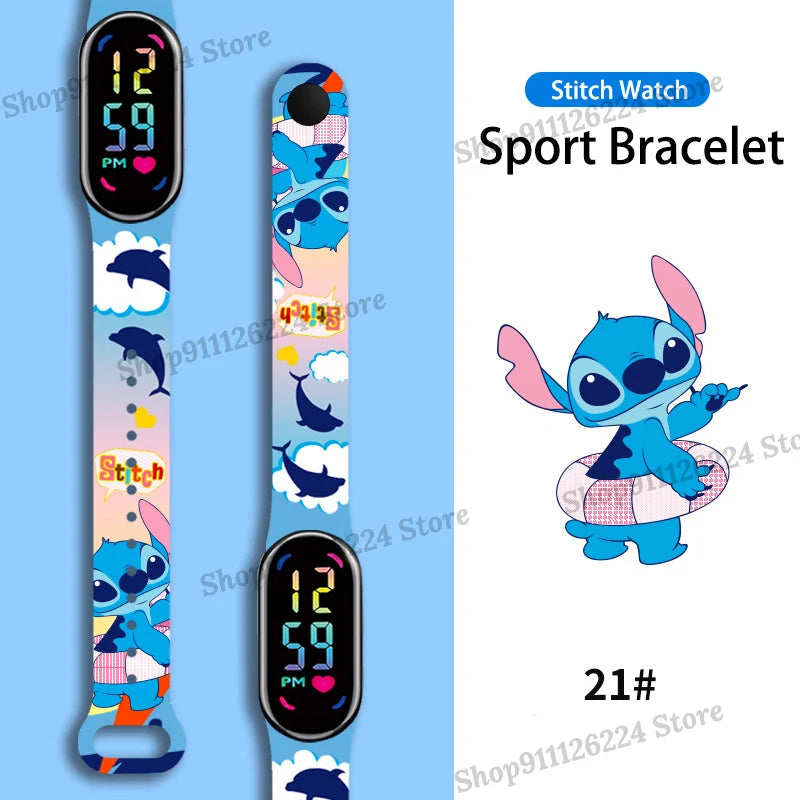 Montres Stitch pour enfants, filles, étanche, sport, écran tactile, pour femmes, horloge numérique étanche, bracelet, cadeaux exquis