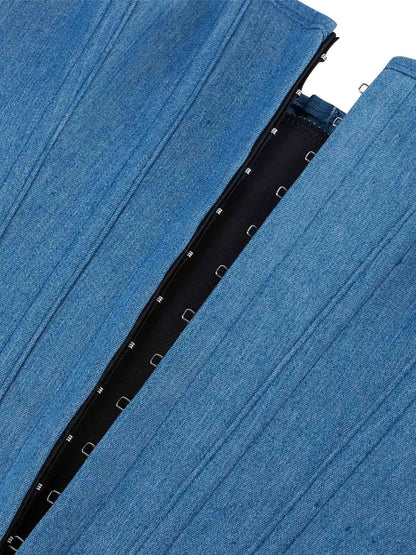 Nouveau corset de personnalité européen et américain, gilet à bretelles, haut de tube Spice Girl, haut sexy de cow-boy, haut de forme du corps.