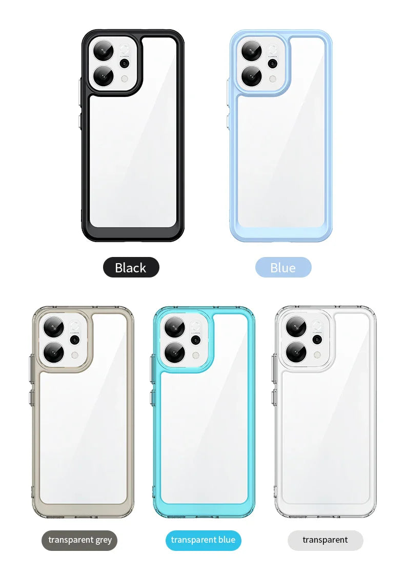 For OPPO Reno14 F Case Reno 14 F Cover Fundas Coque Hard Translucent Soft Frame Shockproof Clear Back Case OPPO Reno 14F