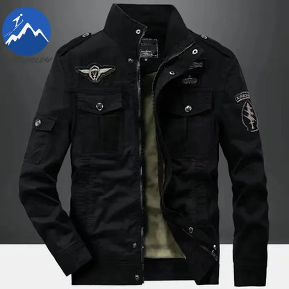 2024 New Casual Climbing pilots Jacket Men Plus Size 6XL Jaqueta Masculina working clothes Spring Autumn Cargo Mens Jackets Coat