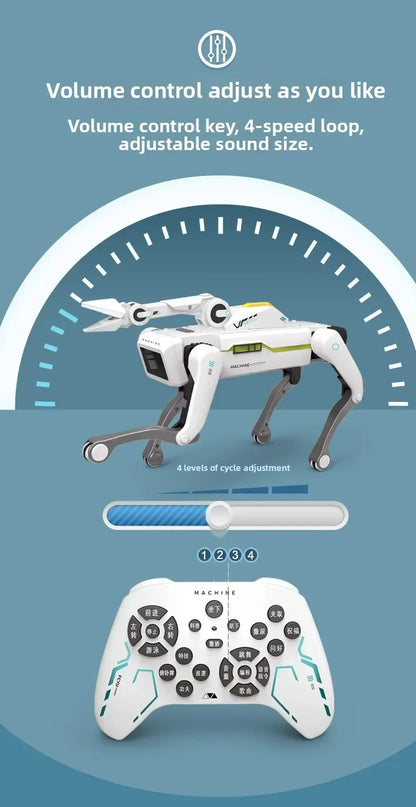 Teeggi électrique RC Robot Intelligent chien avec pince multifonction RC mécanique chien jouet éducatif bionique Robot Intelligent jouet cadeau