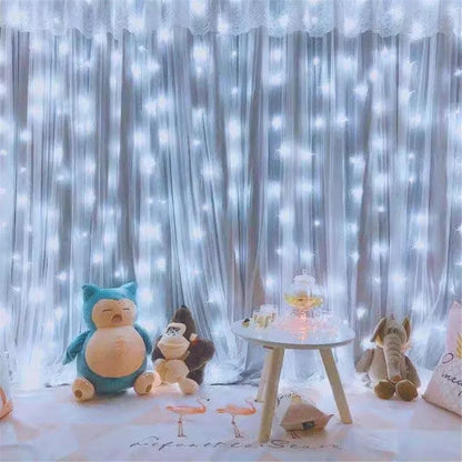 Rideaux lumineux LED alimentés par USB avec télécommande, décorations de noël pour la maison, mariage, anniversaire, chambre à coucher, lumières de fête