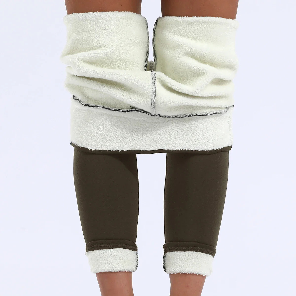 Velours hiver Leggins femmes couleur unie pantalon épais chaud velours taille haute couleur unie extérieur décontracté classique Leggings