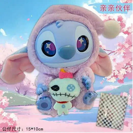 Stitch Eat Something Before Sleep Series Blind Box Plush Vinyl Toys Cute Doll Replica Mystery Box Bag Pendant Decor Gift